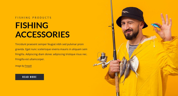 Download Fishing Accesories Website Mockup