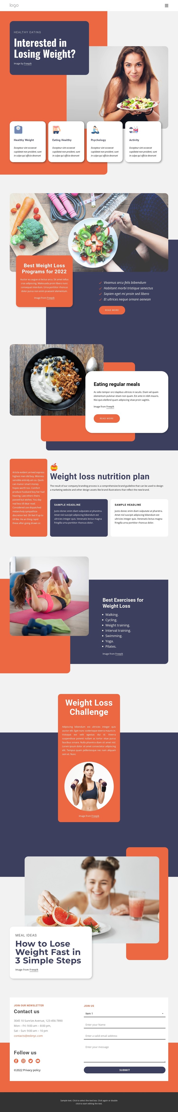 Losing weight CSS Template