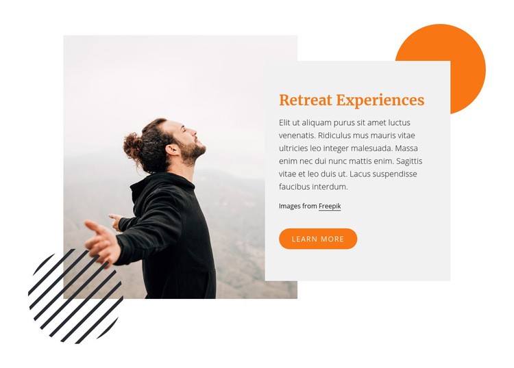 Retreat experience Web Page Design