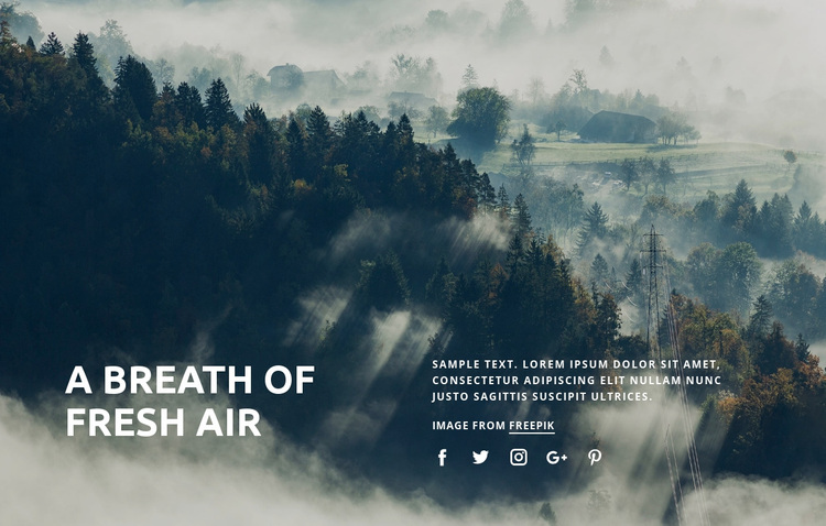 Breath of fresh air Joomla Page Builder