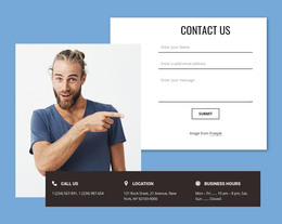 Contact Form With Overlapping Elements WordPress Themes