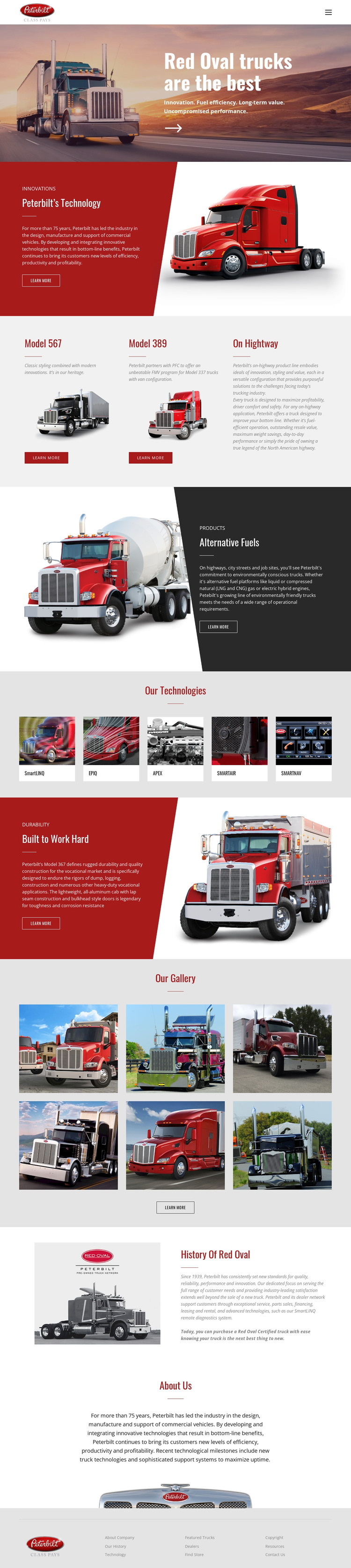 Red oval truck transportaion WordPress Theme