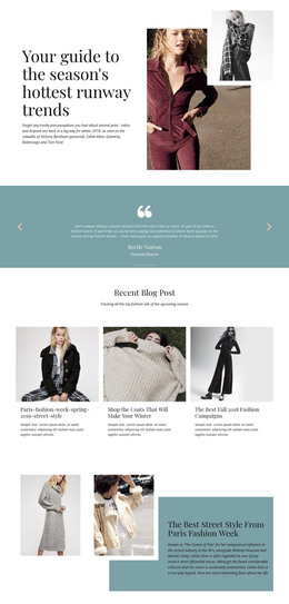 Winning rules of fashion HTML Template