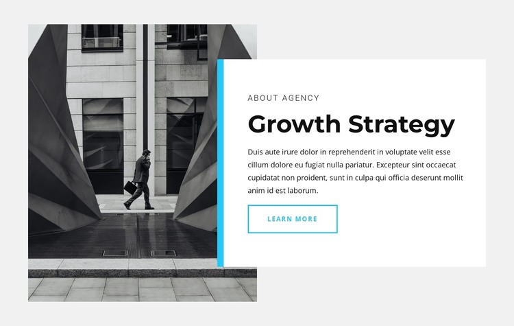 Our growth strategy HTML Template