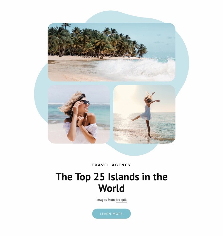 Top 25 islands in the world Website Design