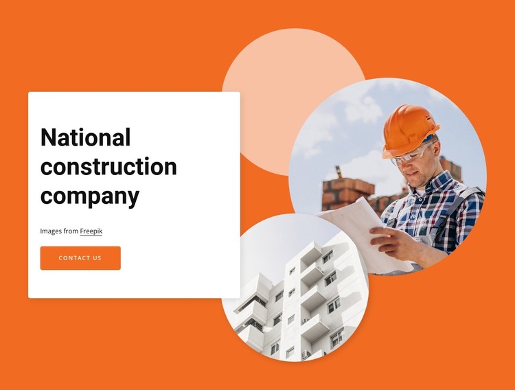 National construction company HTML Template