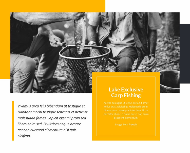Camp fishing Website Mockup