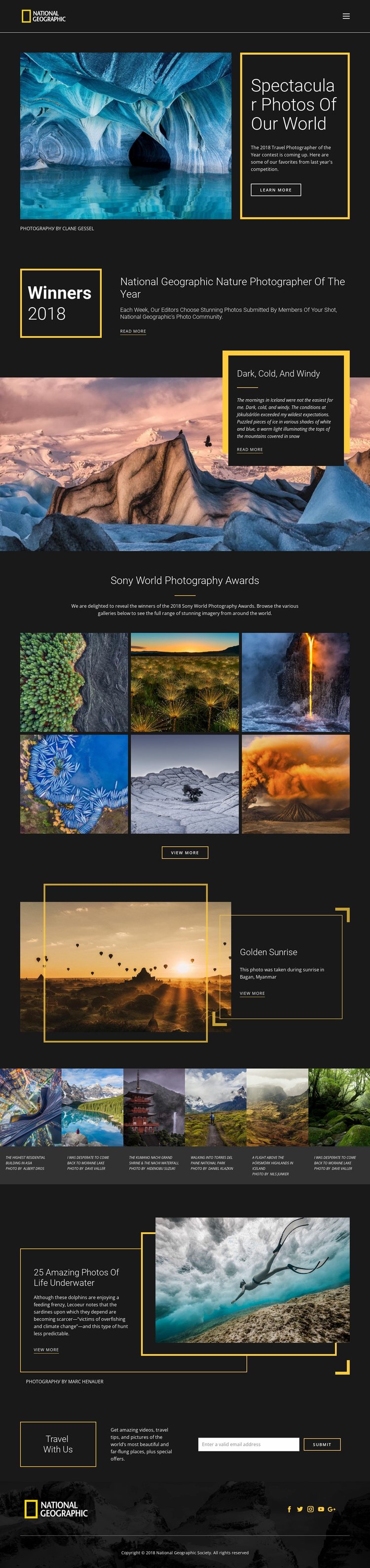 Pictures of nature Landing Page