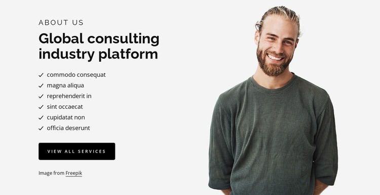 Global consulting industry platform HTML Template
