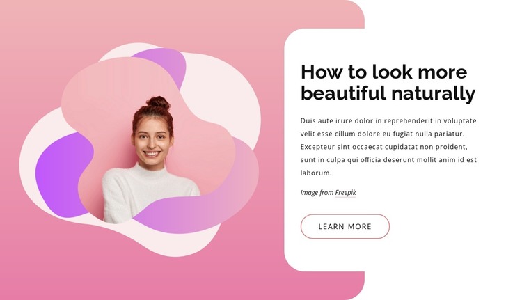How to look more beautiful naturally HTML Template