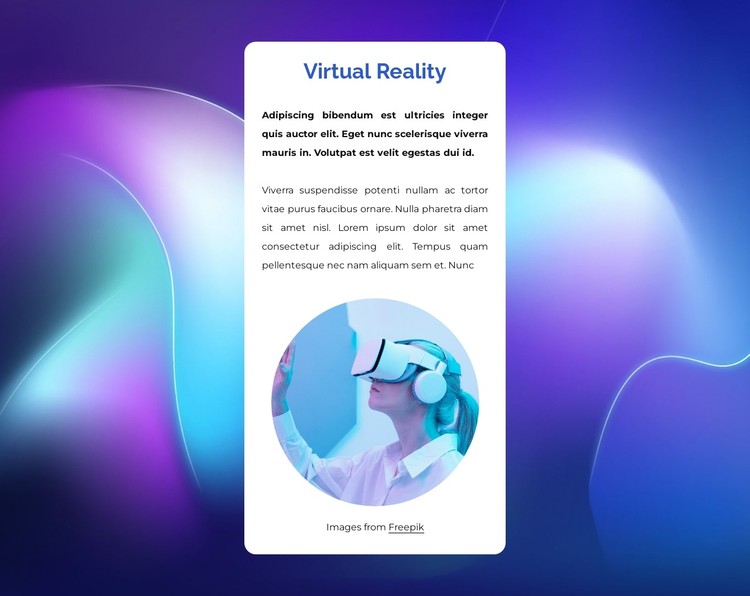 Virtual reality solutions CSS Template