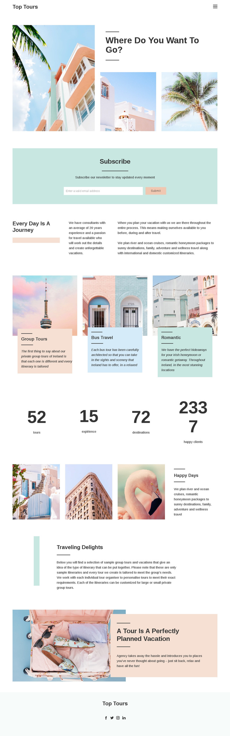 Future travel experience HTML5 Template