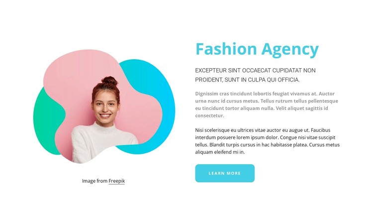 Fashion model management HTML Template