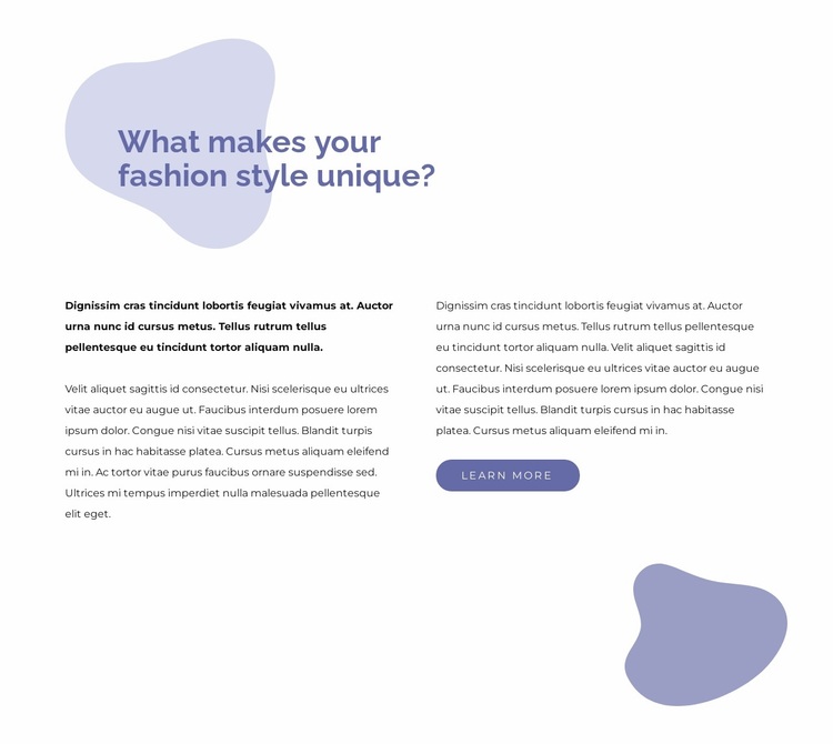 Text block with shapes Website Design