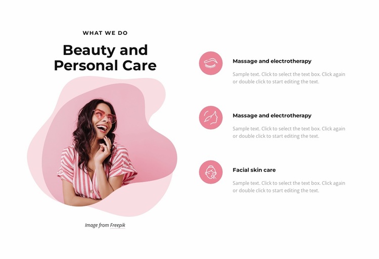 Beauty and personal care Website Design