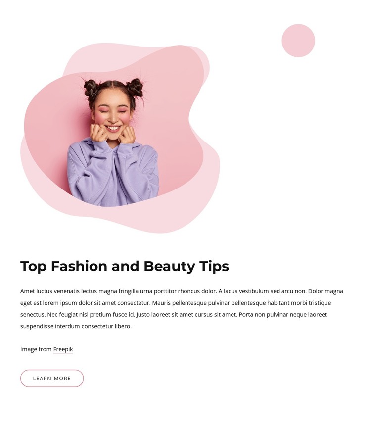 Top fashion and beauty tips HTML Template