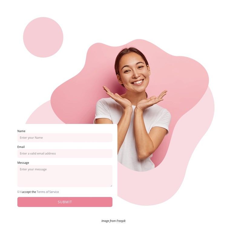Contact us form with shapes CSS Template