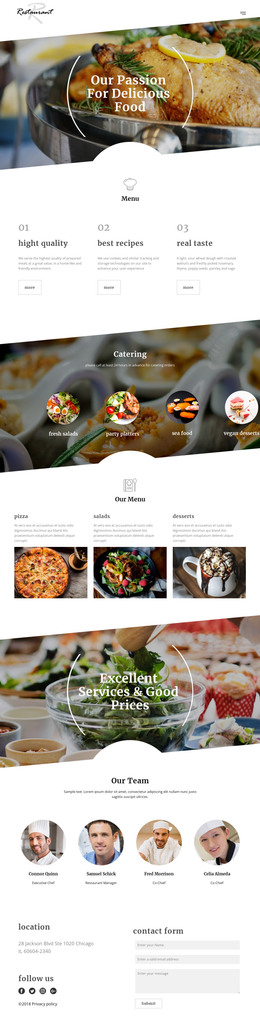Recipes and cook lessons HTML Template