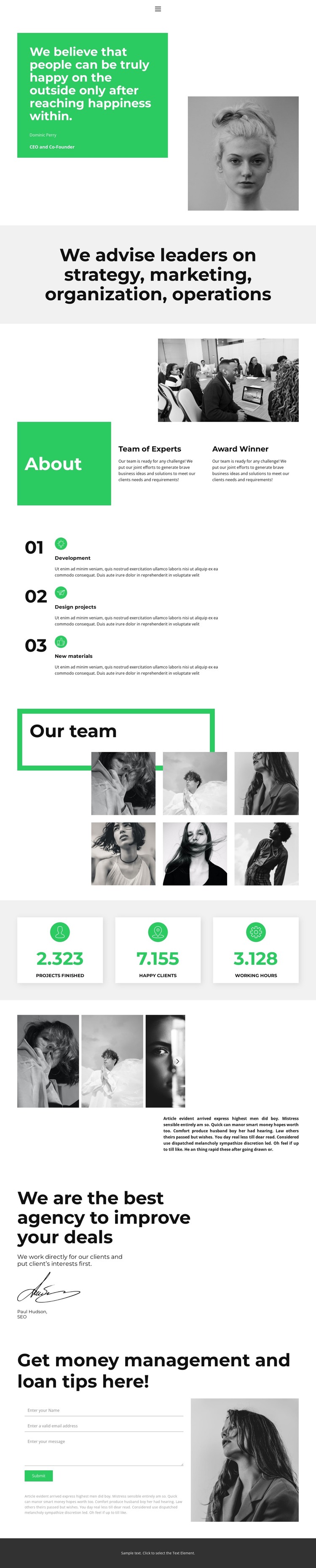 Working better together HTML Template