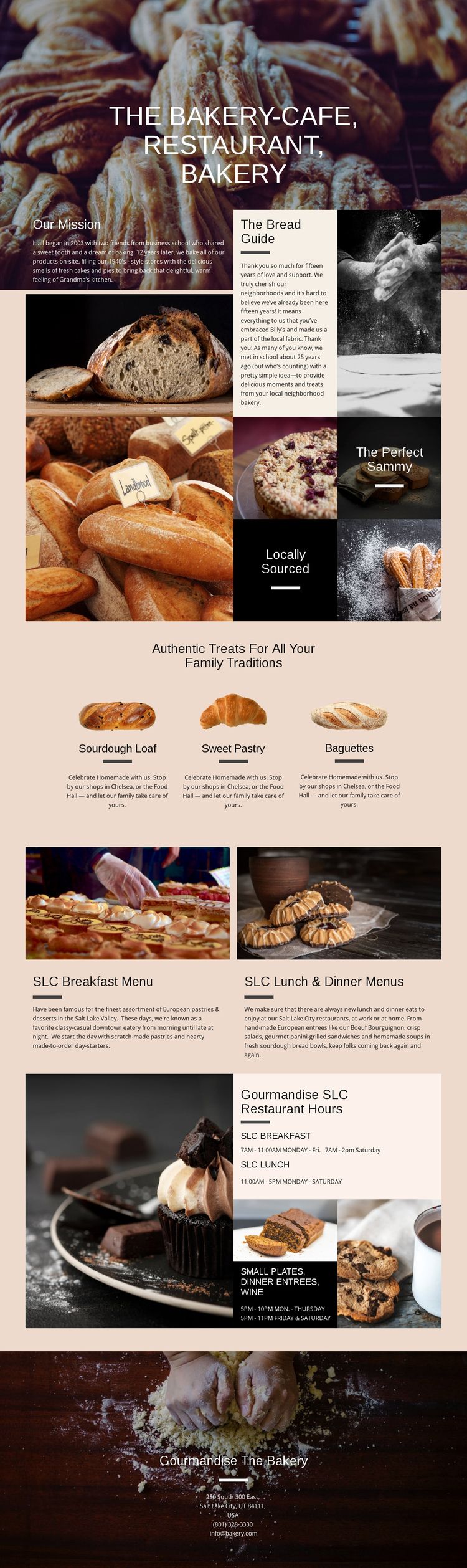The Bakery One Page Template