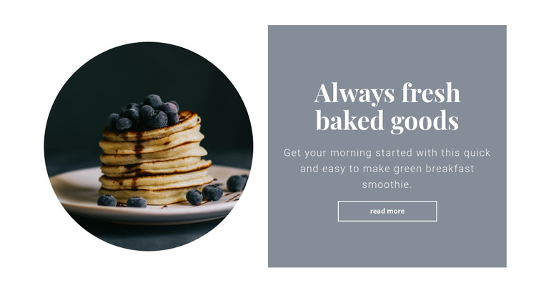 Healthy and tasty breakfast Joomla Page Builder