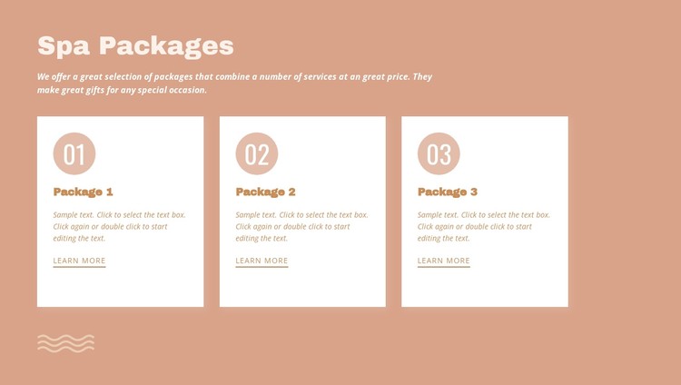 Spa packages CSS Template