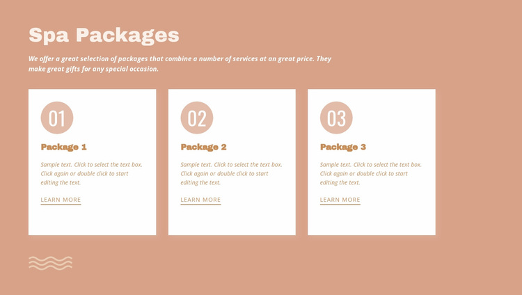 Spa packages Website Design