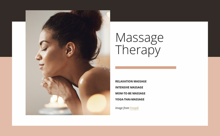 Benefits of massage Website Template