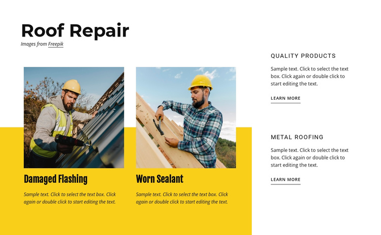 Roof repair services Joomla Template