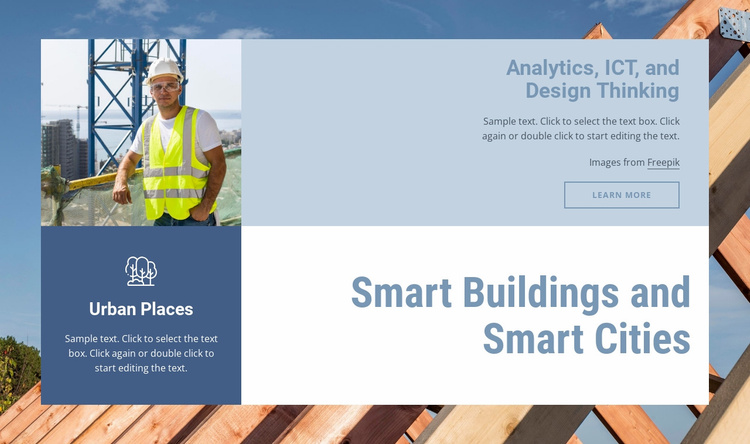 Smart buildings and cities Website Template
