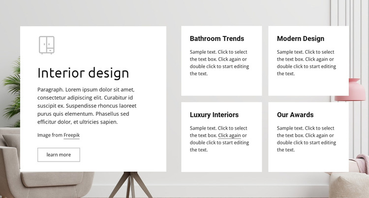 Luxury interiors WordPress Theme