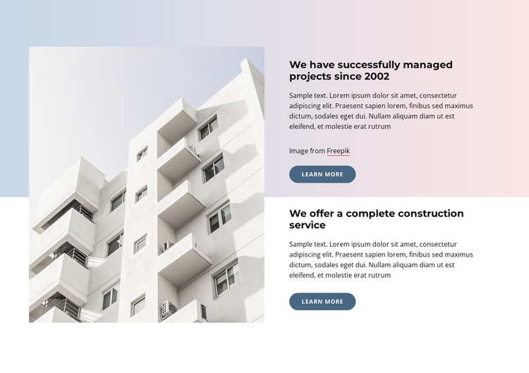 Architecture and creativity Joomla Page Builder