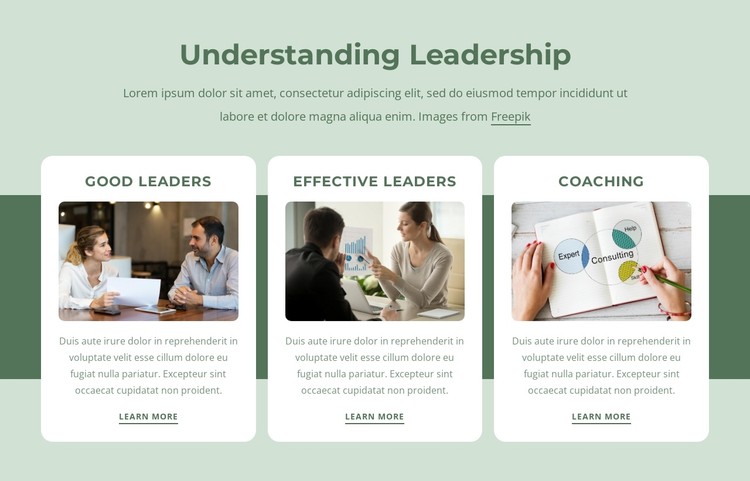 Good leaders CSS Template