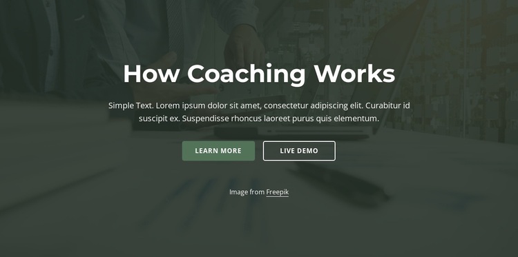 How coaching work Website Design