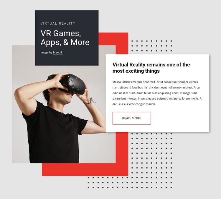 VR games, apps and more CSS Template