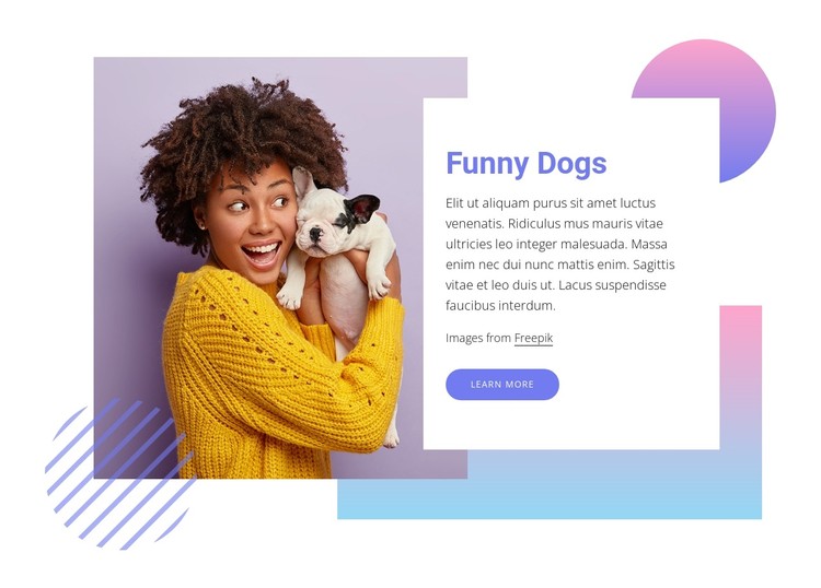Funny dogs CSS Template