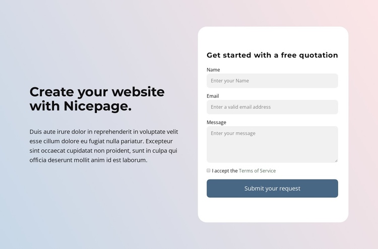 Create a website with Nicepage Website Builder Software