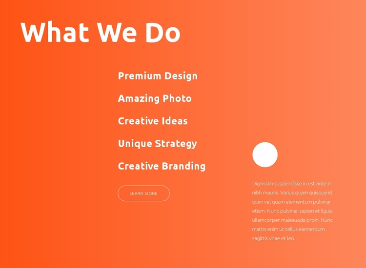 Premium design Website Template
