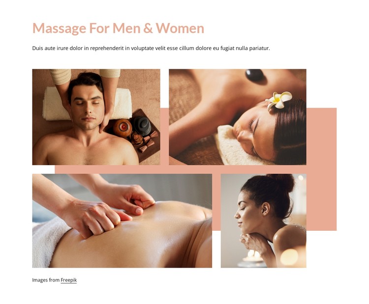Massage for men and women CSS Template