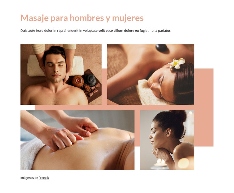 Masaje Para Hombres Y Mujeres Plantilla Html