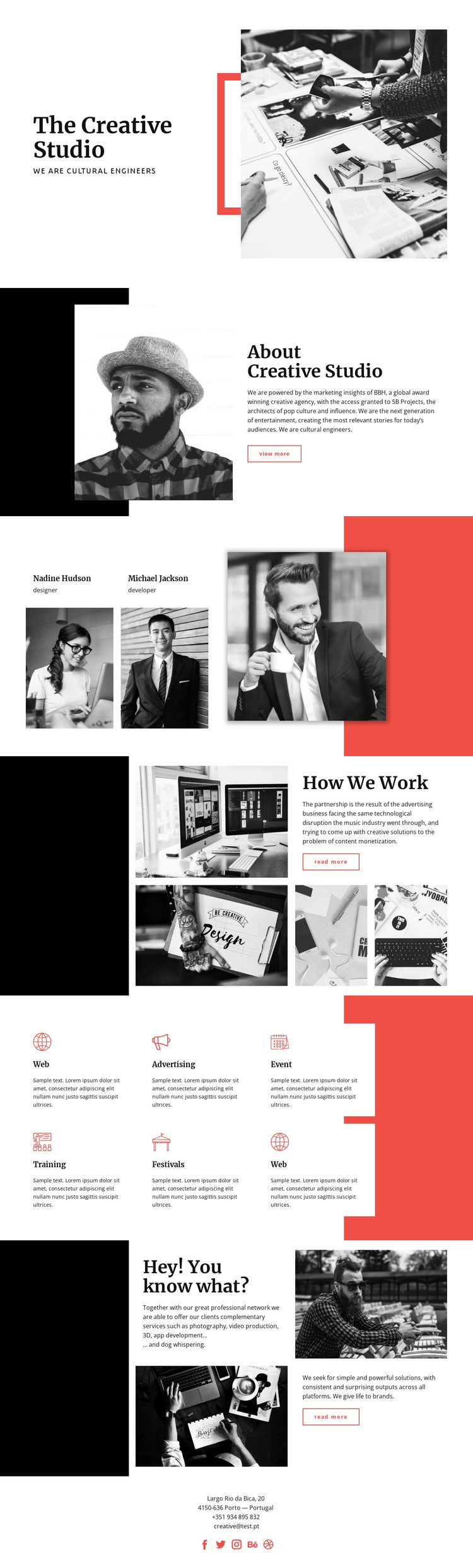 The Creative Studio One Page Template