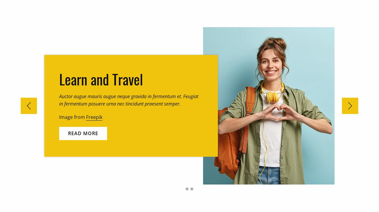 Study and travel program Website Design