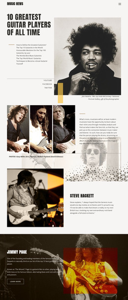 Download The Top Guitar Players Website Mockup