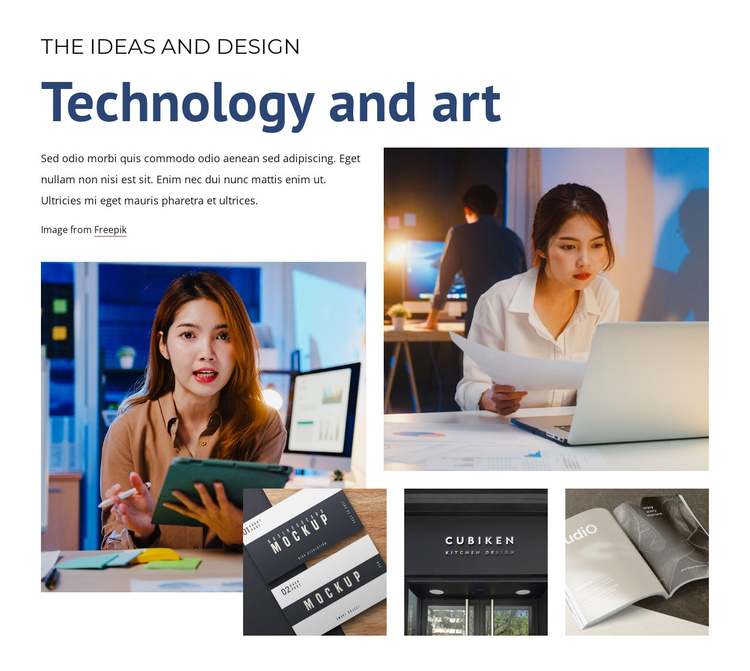 Technology and art Website Builder Software