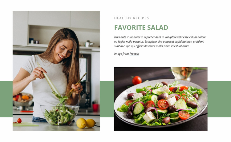 Favorite salad Website Template