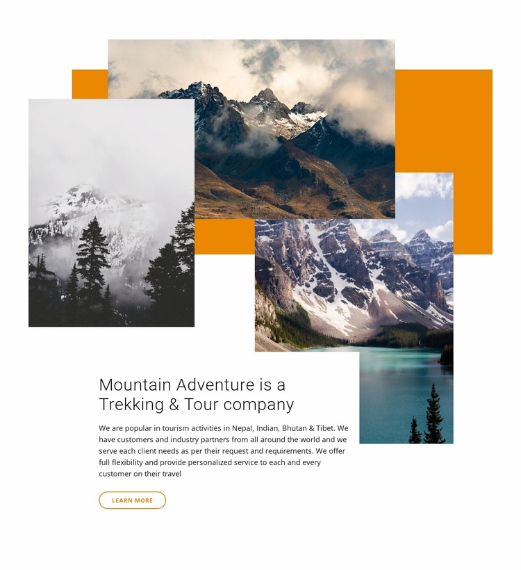 Trekking and tour company WordPress Website Builder