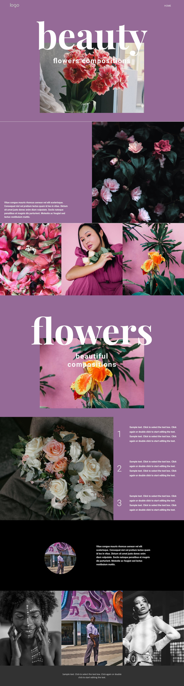 Flower salon WordPress Website Builder