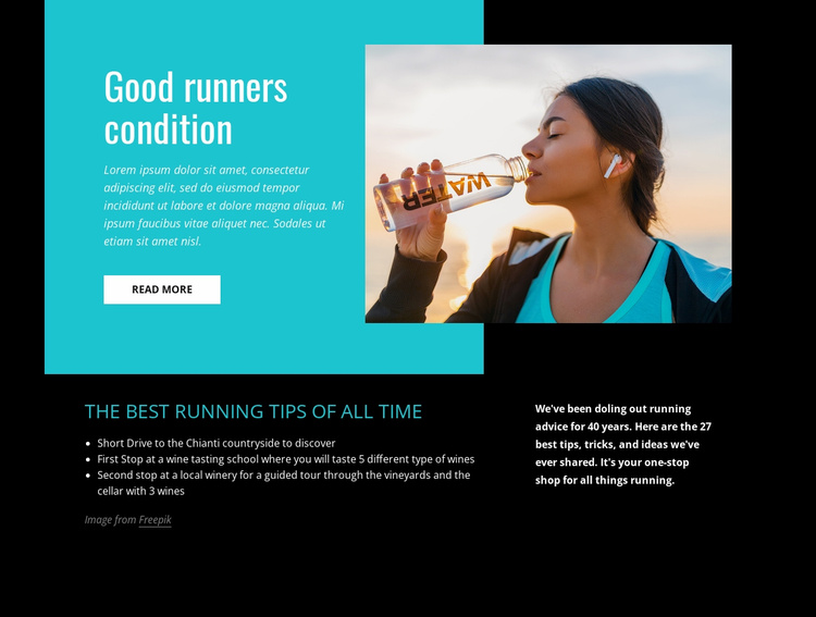 Good runners condition Website Template