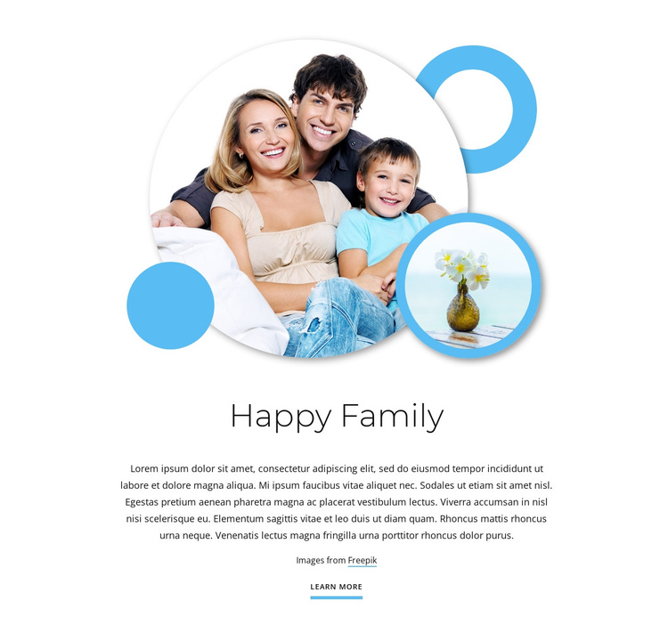 Happy family articles Joomla Page Builder