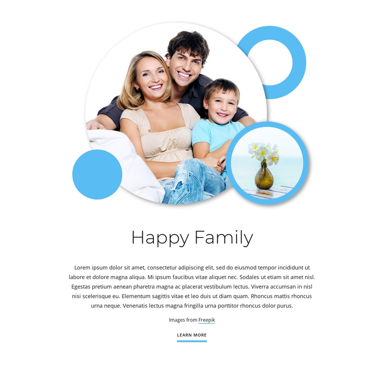 Happy family articles Website Builder Software
